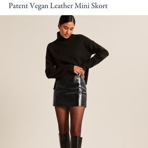 Abercrombie vegan leather skort